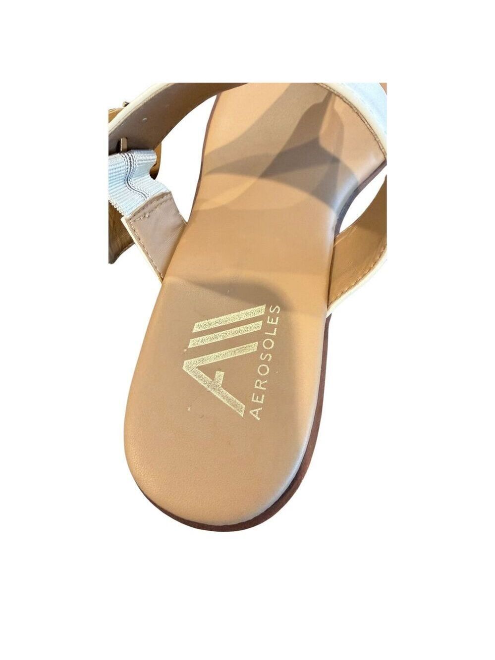 Aerosoles Izola Wedge Sandals Gold Buckle size 8.5 - Picture 4 of 10